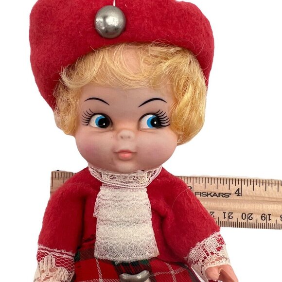 Vintage Monteiths Scottish Girl Doll Sleepy Eye Souvenir Costume Plastic 7.5 In - Picture 13 of 14
